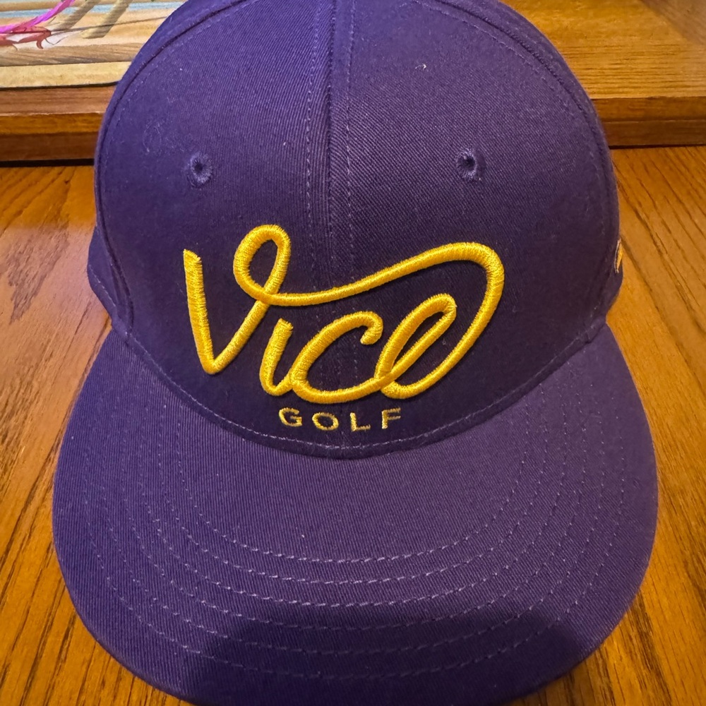Vice Golf Purple Cap with Yellow Logo